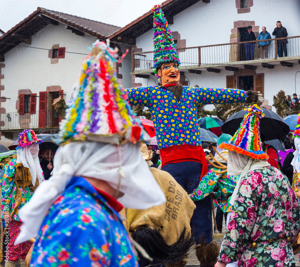 Naklejka premium Carnival in Lantz, Navarra, Spain, Europe
