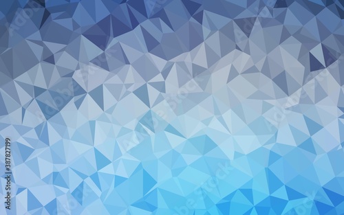 Light BLUE vector triangle mosaic texture.