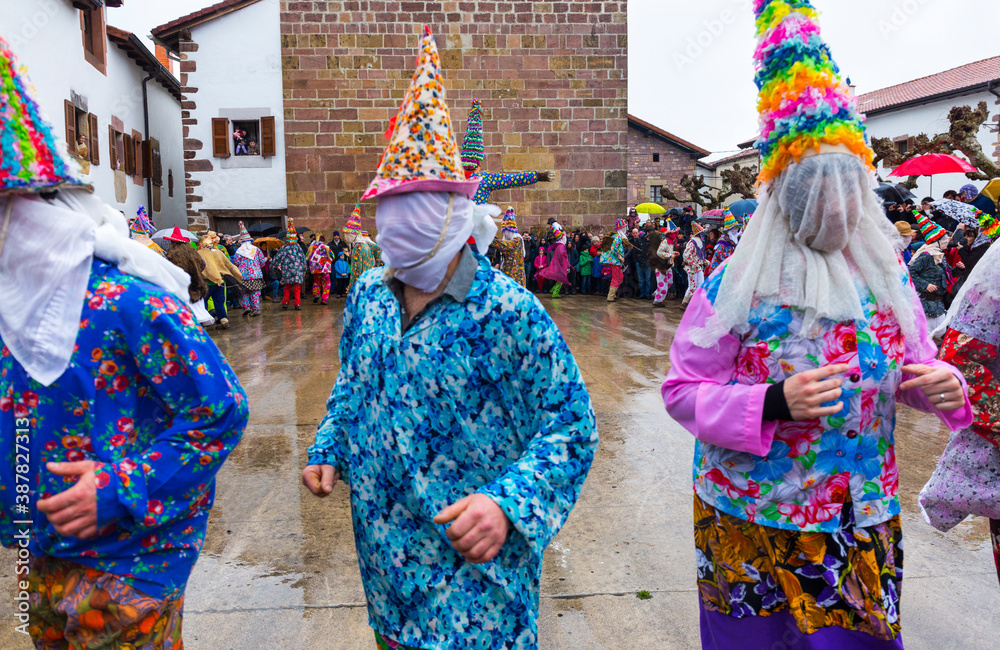 Naklejka premium Carnival in Lantz, Navarra, Spain, Europe