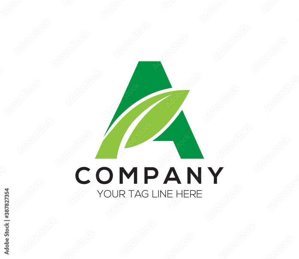 A Alphabet Nature Logo Design Concept