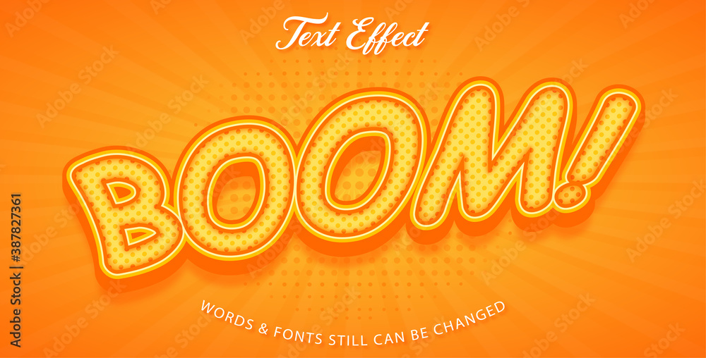 Comic style editable text effect Comic style editable text effect