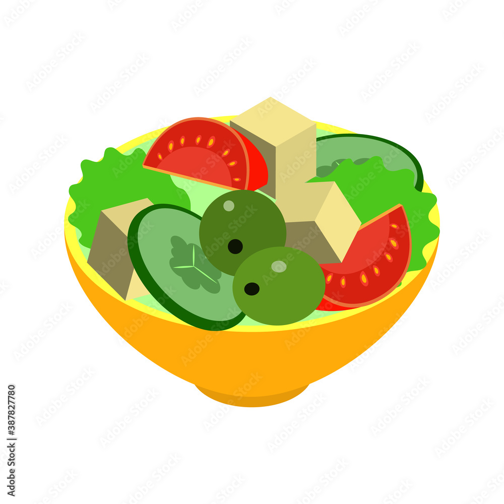 Isometric healthy food icon.Vector illustration isolated on white  background. Stock Vector | Adobe Stock