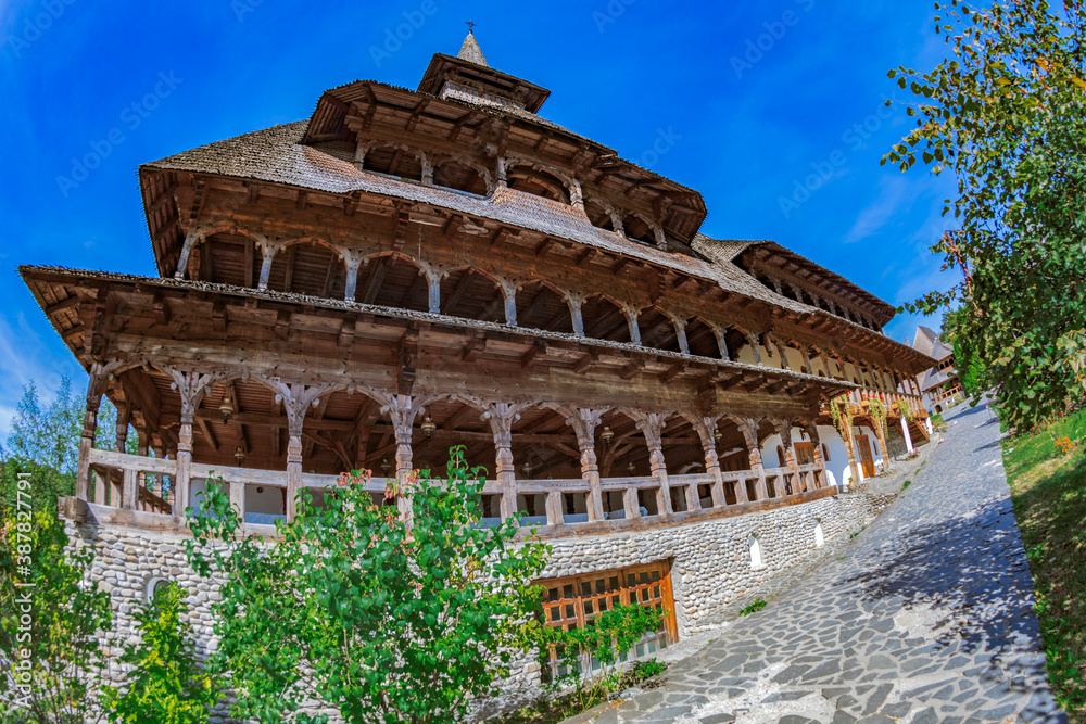 Obraz premium Barsana monastic complex, Maramures, Romania
