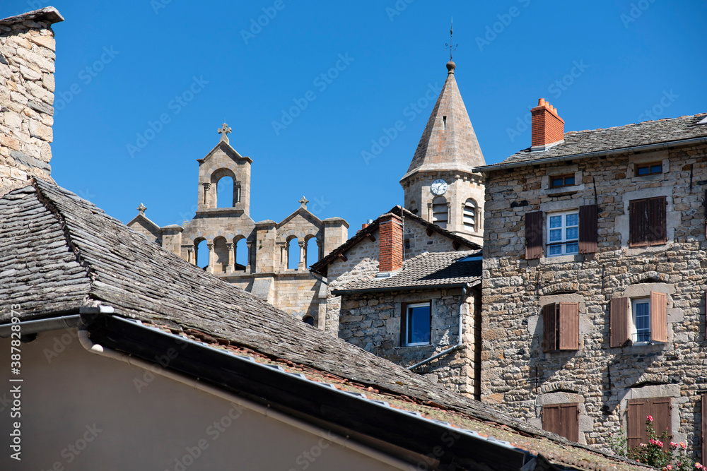 Architecture of an old village in France Architecture of an old village in France