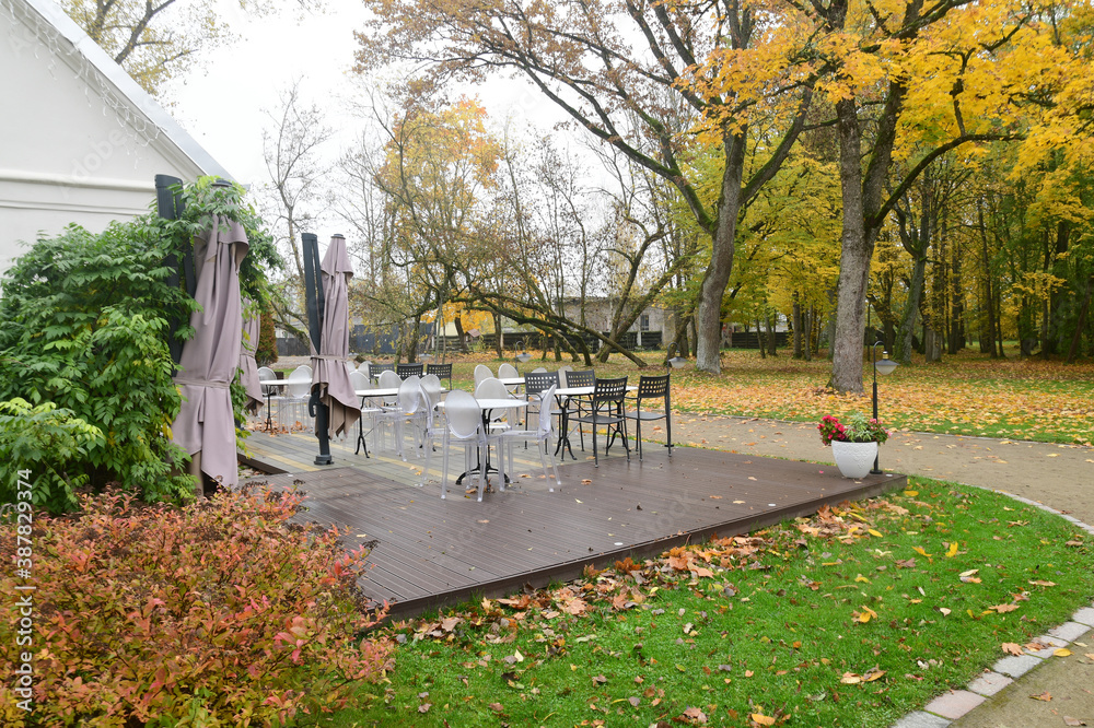 Obraz premium park bench in the park