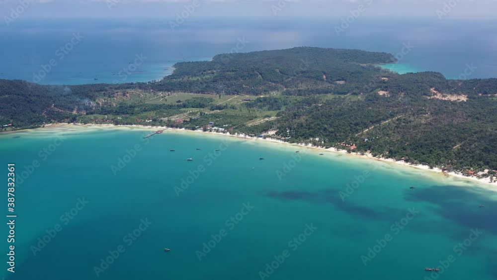 An aerial view of Rong Samloem island (Koh Rong Samloem), Cambodia An aerial view of Rong Samloem island (Koh Rong Samloem), Cambodia