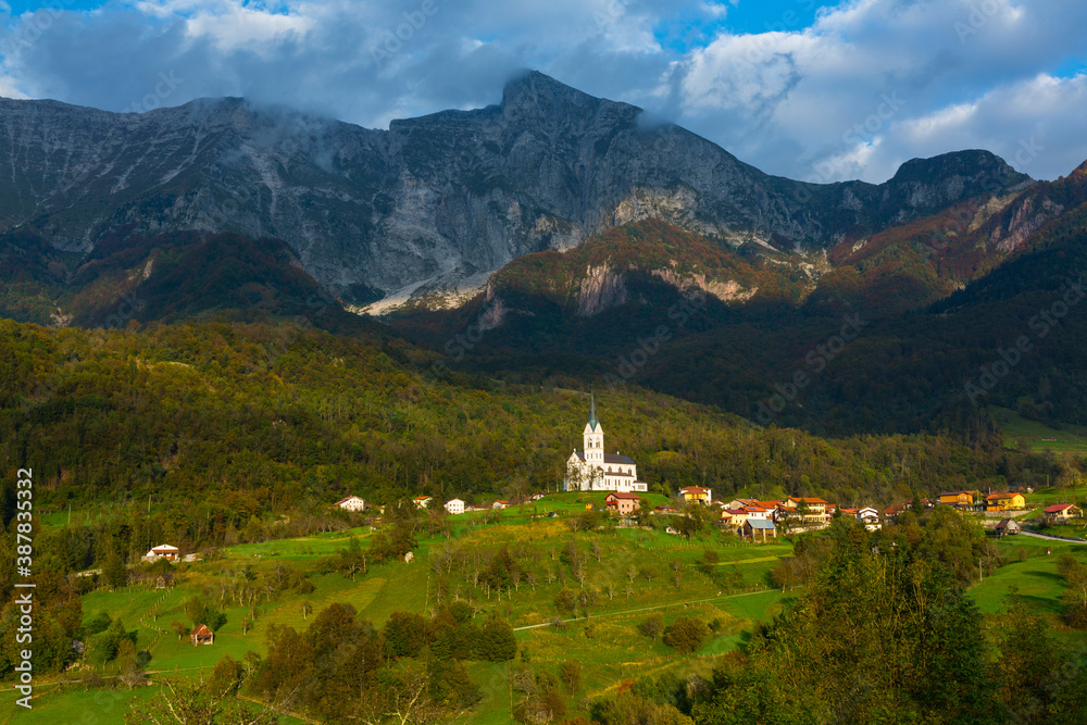 Obraz premium Dreznica, Julian Alps, Municipality of Kobarid, Slovenia, Europe