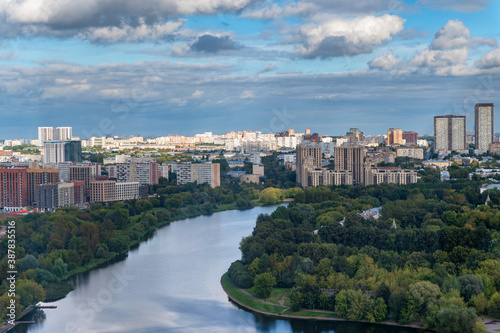 Moscow landscape. View of the Moscow from Izmailovsky park © Yakov