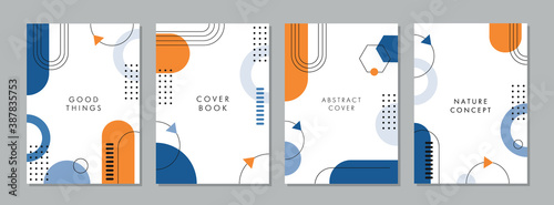 Set of abstract geometric templates. Universal cover Designs for Annual Report, Brochures, Flyers, Presentations, Leaflet, Magazine.