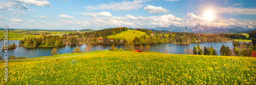 beautiful panoramic landscape in Bavaria, Germany