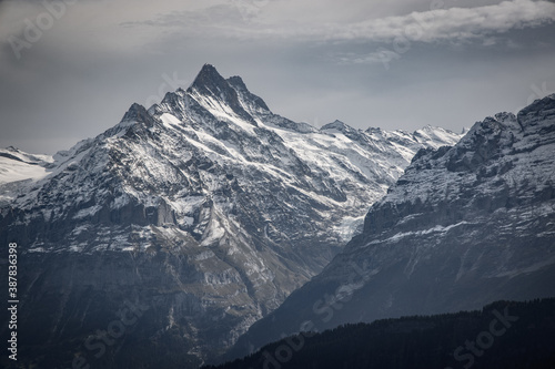 Wonderful panoramic view over the Swiss Alps - travel photography