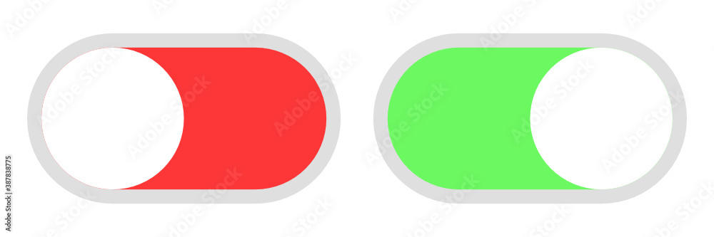 Set of turn off and turn on buttons icon Set of turn off and turn on buttons icon