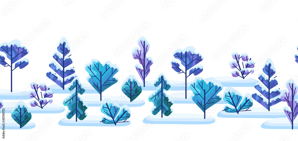 Winter pattern with trees.