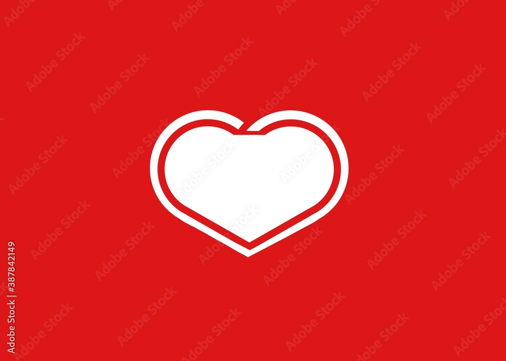 red heart with ribbon
