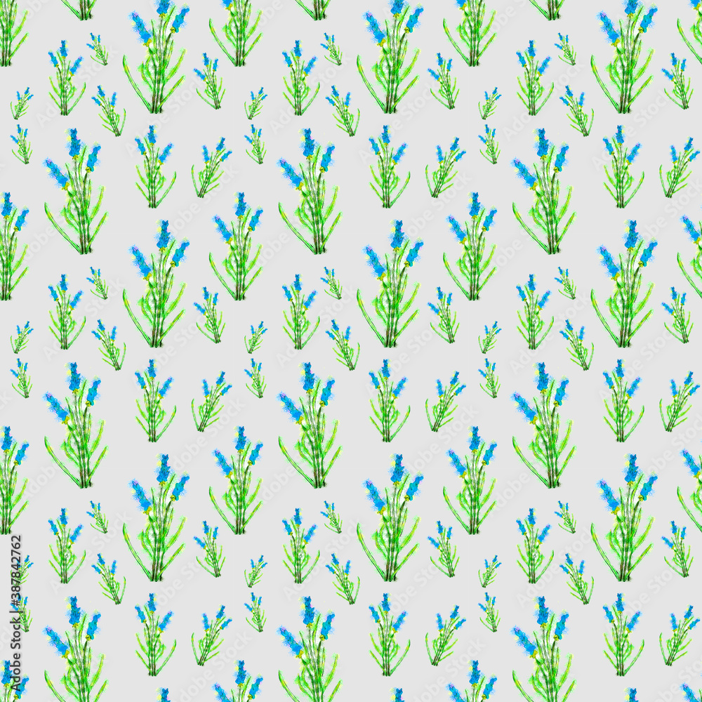 веточки лаванды на сером фоне