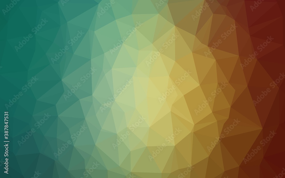 Obraz premium Light Green, Red vector abstract polygonal texture.