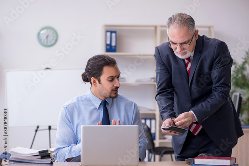 Two employees in the office