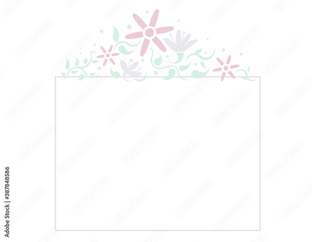 Floral Frame with Blank Card Space Floral Frame with Blank Card Space