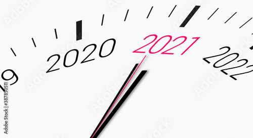 compte à rebours de 2020 à 2021 - clock countdown from year 2020 to 2021	
