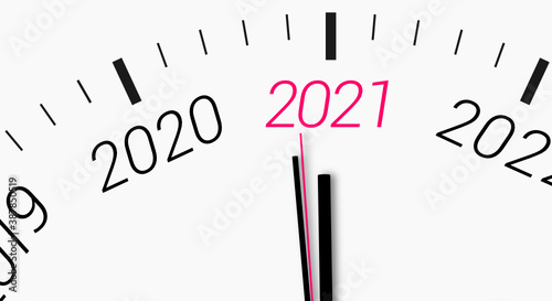 compte à rebours de 2020 à 2021 - clock countdown from year 2020 to 2021	