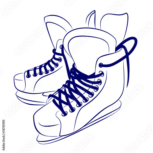 Sketch of the figured skates. 