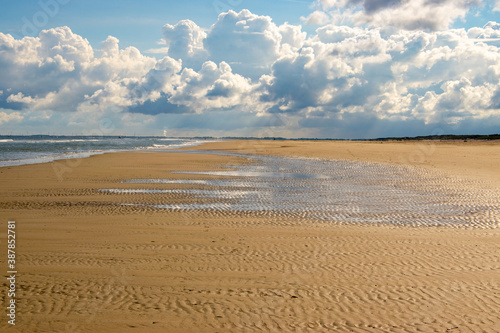 Beach view with beautiful clouds