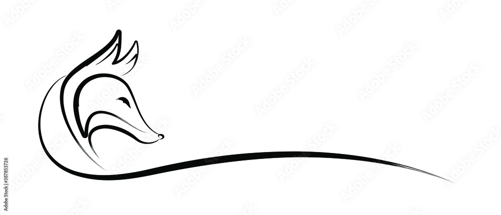  A symbol of a stylized  fox.