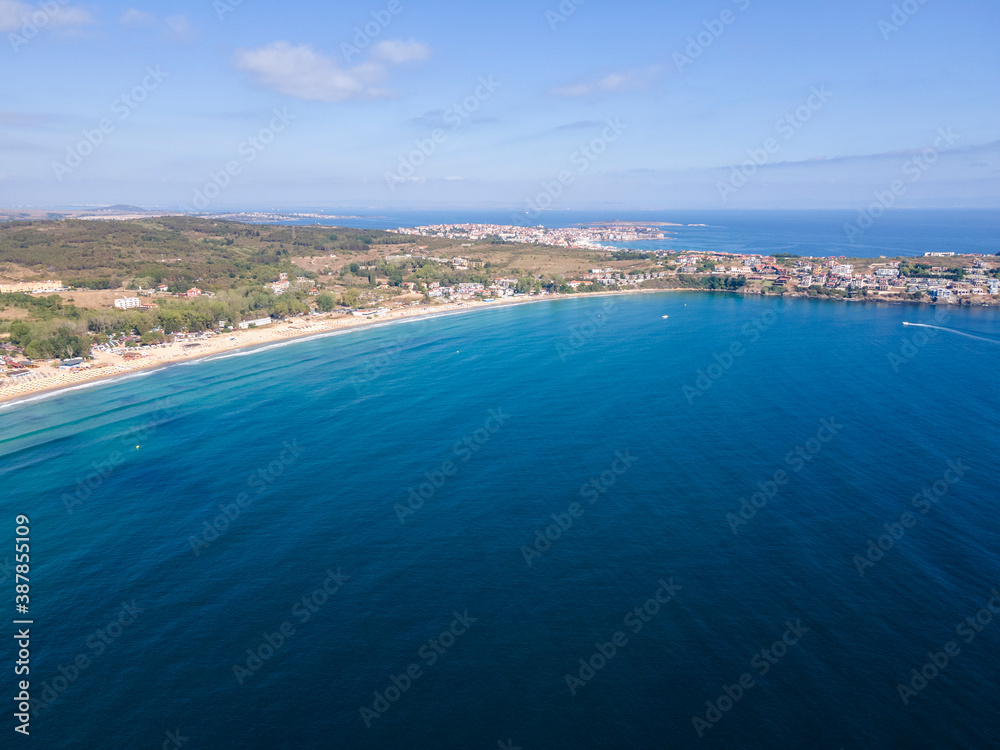 Aerial view of Smokinya Beach near Sozopol, Bulgaria