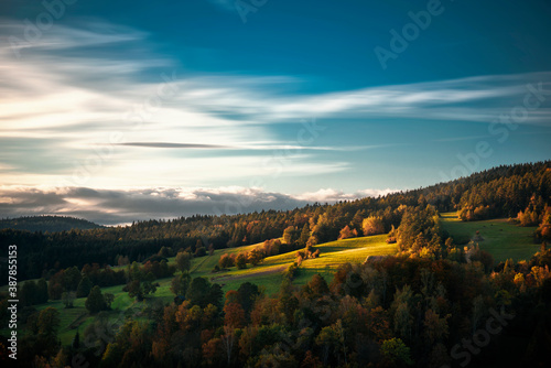 sunset in the mountains