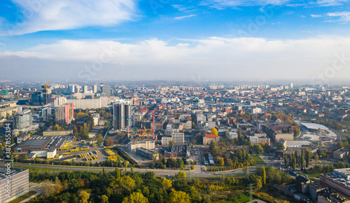panorama katowice- śląsk, south poland / modern clean city on a sunny day