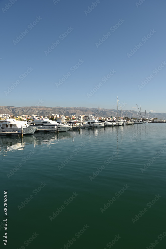 Boats in the Marina by Morning at Summer