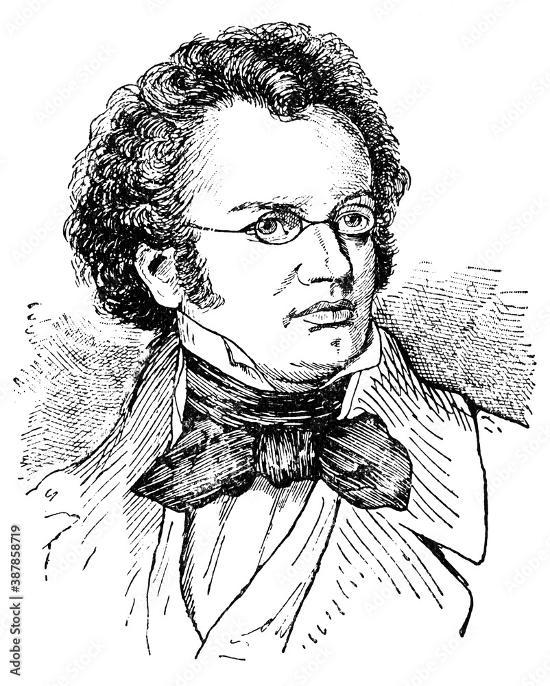 Φωτογραφία Portrait of Franz Peter Schubert - an Austrian composer of the late Classical and early Romantic eras