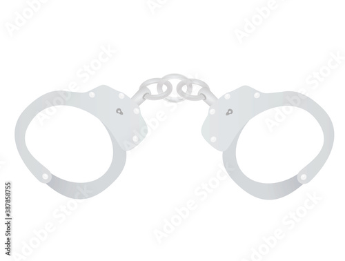 Handcuffs for arrest. vector illustration
