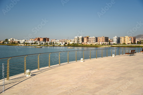 Canvas-taulu Manfredonia Harbor by Morning With Sunny Blue Clear Sky at Summer, Apulia, Italy