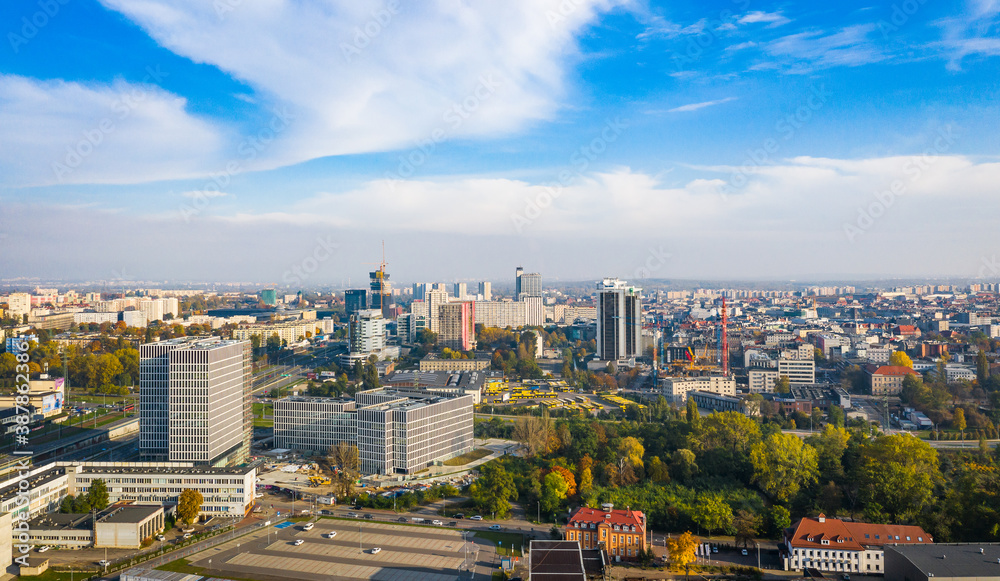 office buildings in Katowice - a modern city in Katowice / Silesia