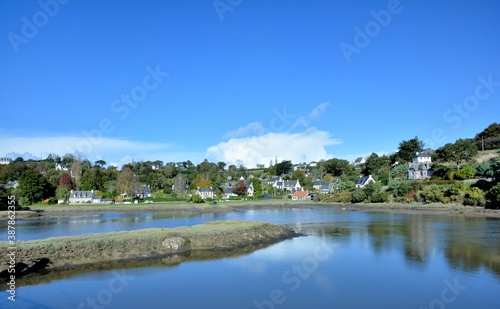 Landscape seen from the river at Treguier in Brittany France