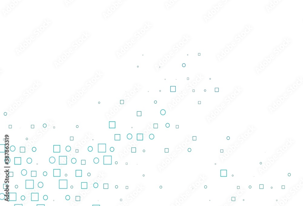 Light BLUE vector texture with disks, rectangles. Light BLUE vector texture with disks, rectangles.