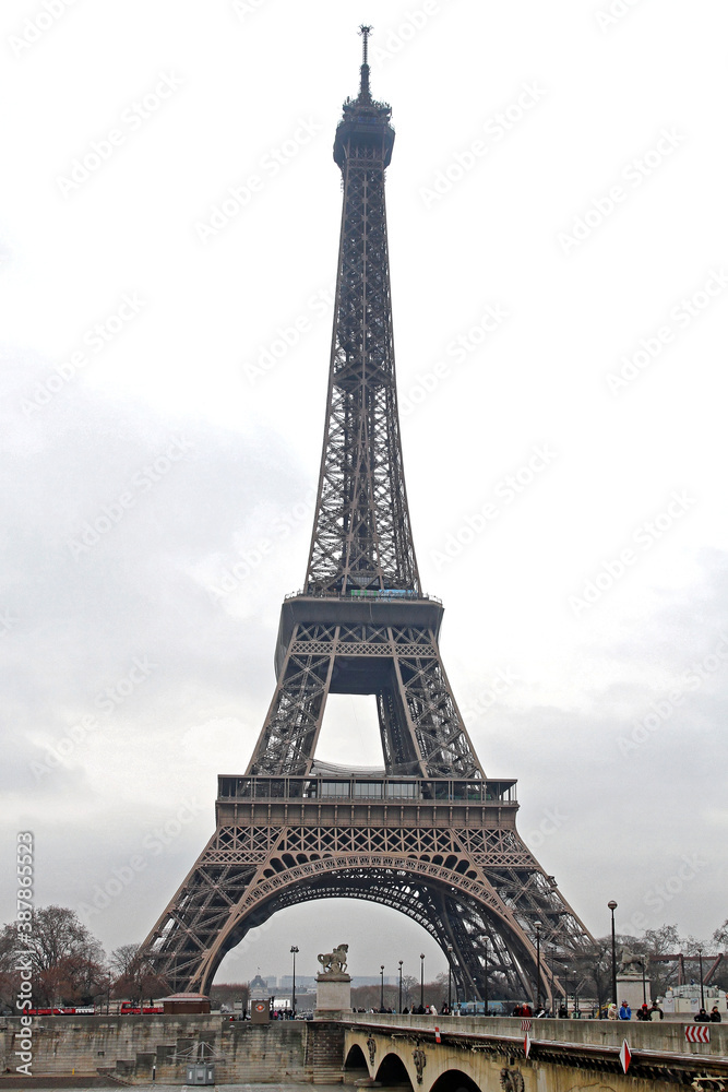 Eiffel Tower Paris France Winter