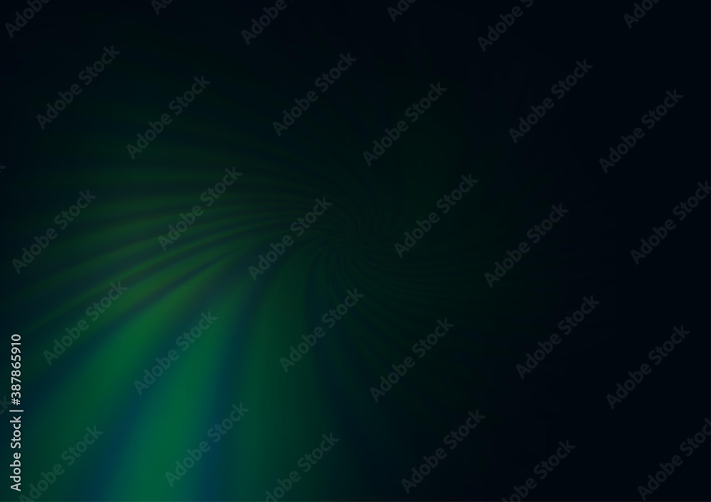 Fototapeta premium Dark Green vector blurred bright template.