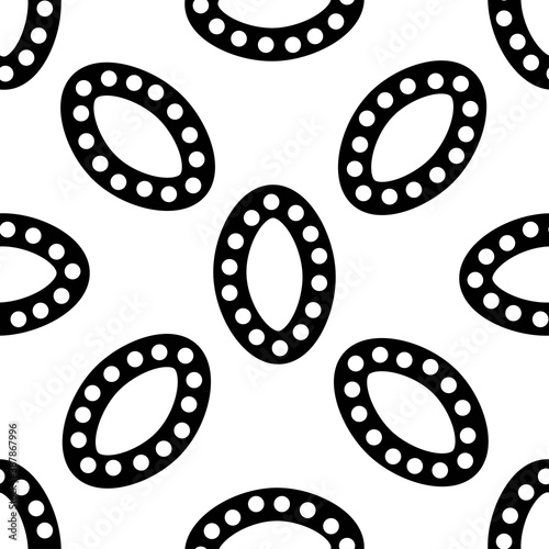 Outline seamless pattern with polka-dot russian alphabet letter on white background. Cute black and white font in flat style. Geometric letter print.
Stock vector illustration for design, decor