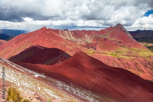 Rainbow mountains Andes near Cusco in Peru photo