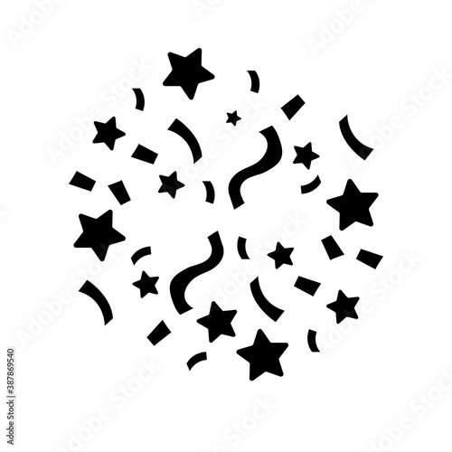 Confetti icon, logo isolated on white background