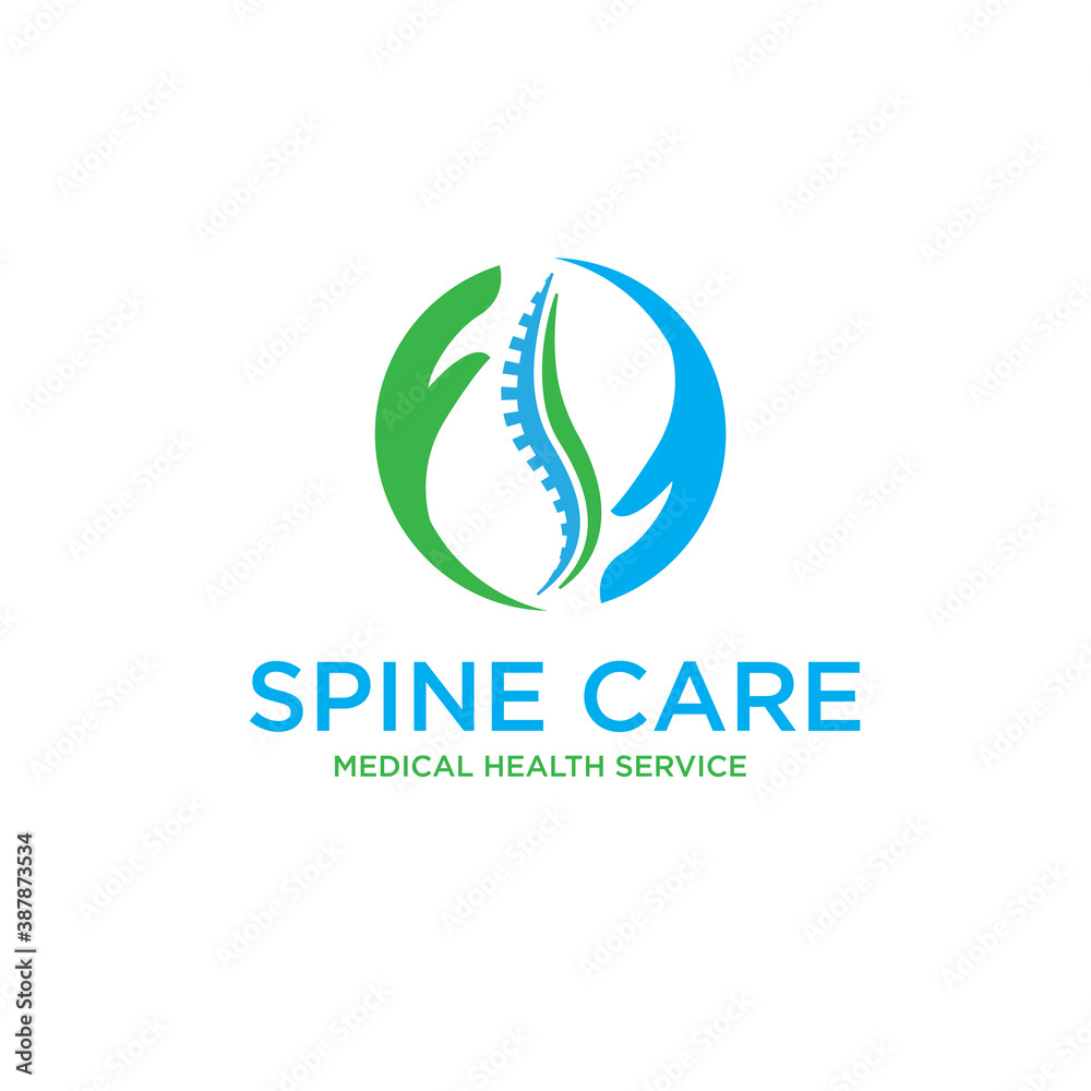Obraz premium spine care and restore logo designs for medical service