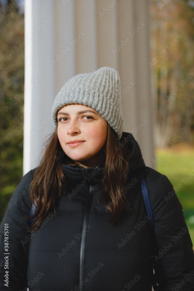 portrait of a woman in nature in the park portrait of a woman in nature in the park