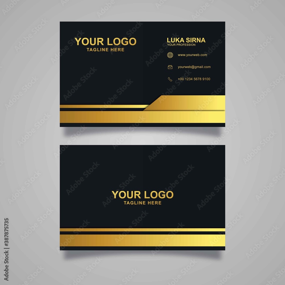 elegant gold business card design template elegant gold business card design template