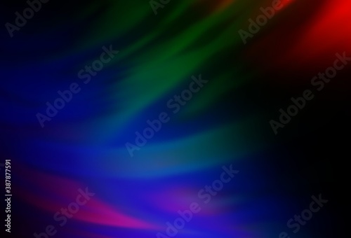 Dark Multicolor, Rainbow vector blurred shine abstract background. © Dmitry