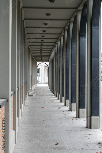 corridor with columns