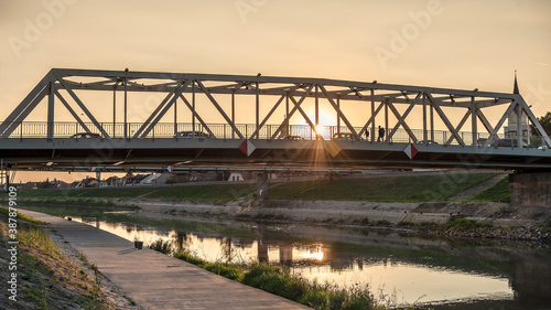 View of the Petofi-Bridge in Gyor, Hungary. © TomPhotos