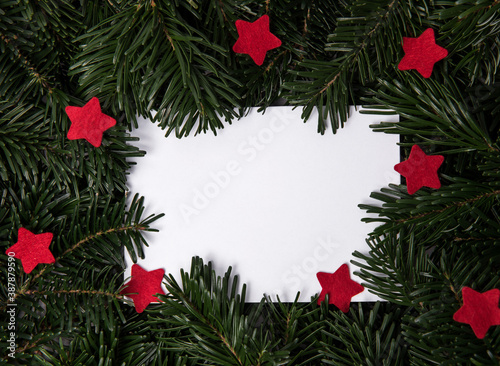 Christmas card for your text with festive decorations