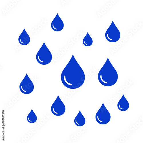 isolated drop water vector icon in trendy flat style
